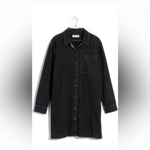 Oversized Denim Shirtdress in Lunar Wash